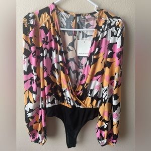 NWT Skylar Rose Floral Bodysuit